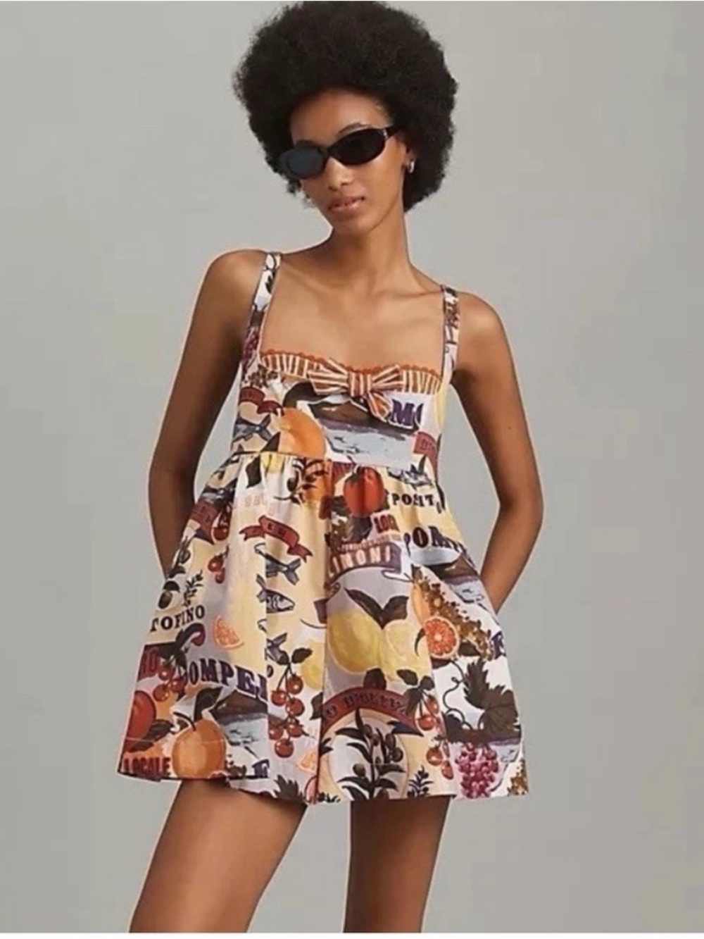 NWT House of Harlow 1960 Montecito California Print Romper - S